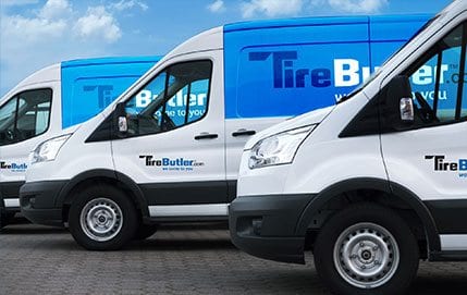 A Fleet of Mobile Tire Service Trucks, Ready and Waiting: All of our mobile tire installation trucks are certified by the Ontario Ministry of the Environment for Onsite Painting.